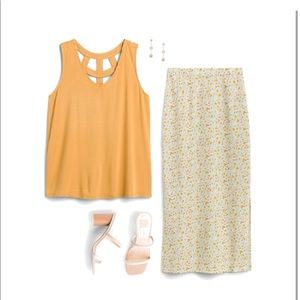 NWT Market & Spruce Cage Back Knit Tank Gulia